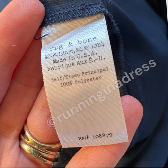 Rag & Bone Store Exclusive Flowy Cargo Cuffed Beach Pant In Navy Blue Size 4 - Picture 4 of 11